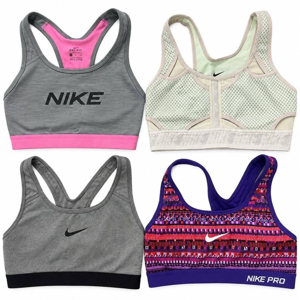 Nike Women’s Sports Bra Bundle Lot of 4 Size Small Dri-FIT Nike Pro